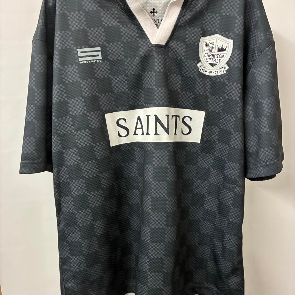 Mens SAINTS STUDIO Black and Grey Jersey